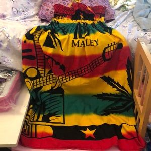 Smocked Bob Marley halter dress. Size M/L.